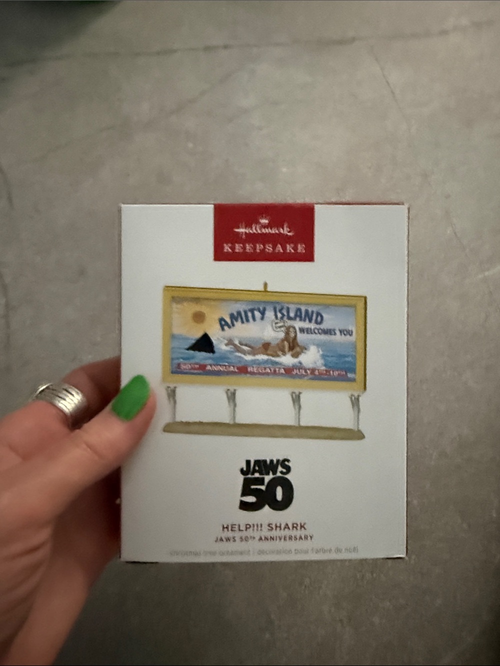 Hallmark Keepsake Amity Island Jaws 50th Ornament - Green Accent
